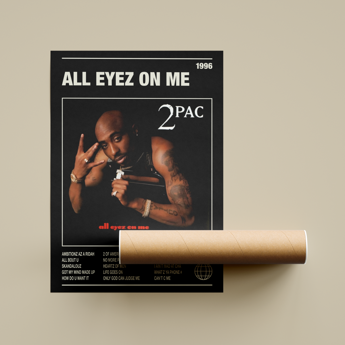 2Pac All Eyez On Me Album Poster