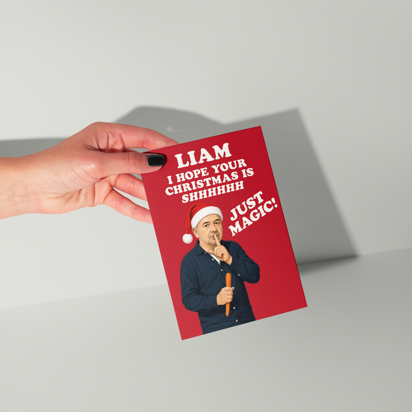 Funny Bob Mortimer Personalised Christmas Card