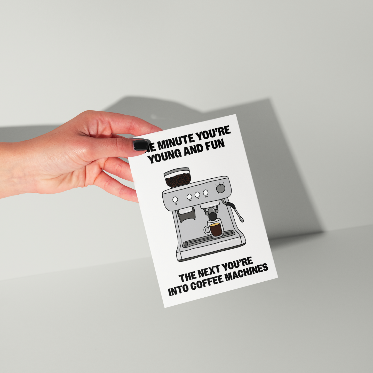 Funny Coffee Machine Birthday Card