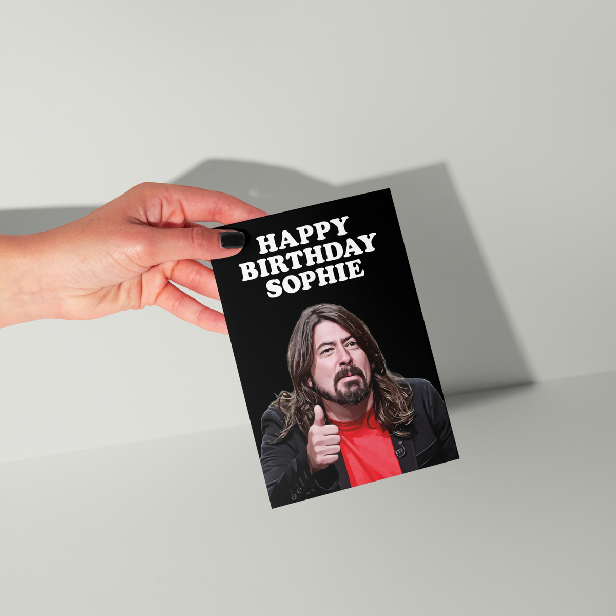 Funny Dave Grohl Personalised Birthday Card