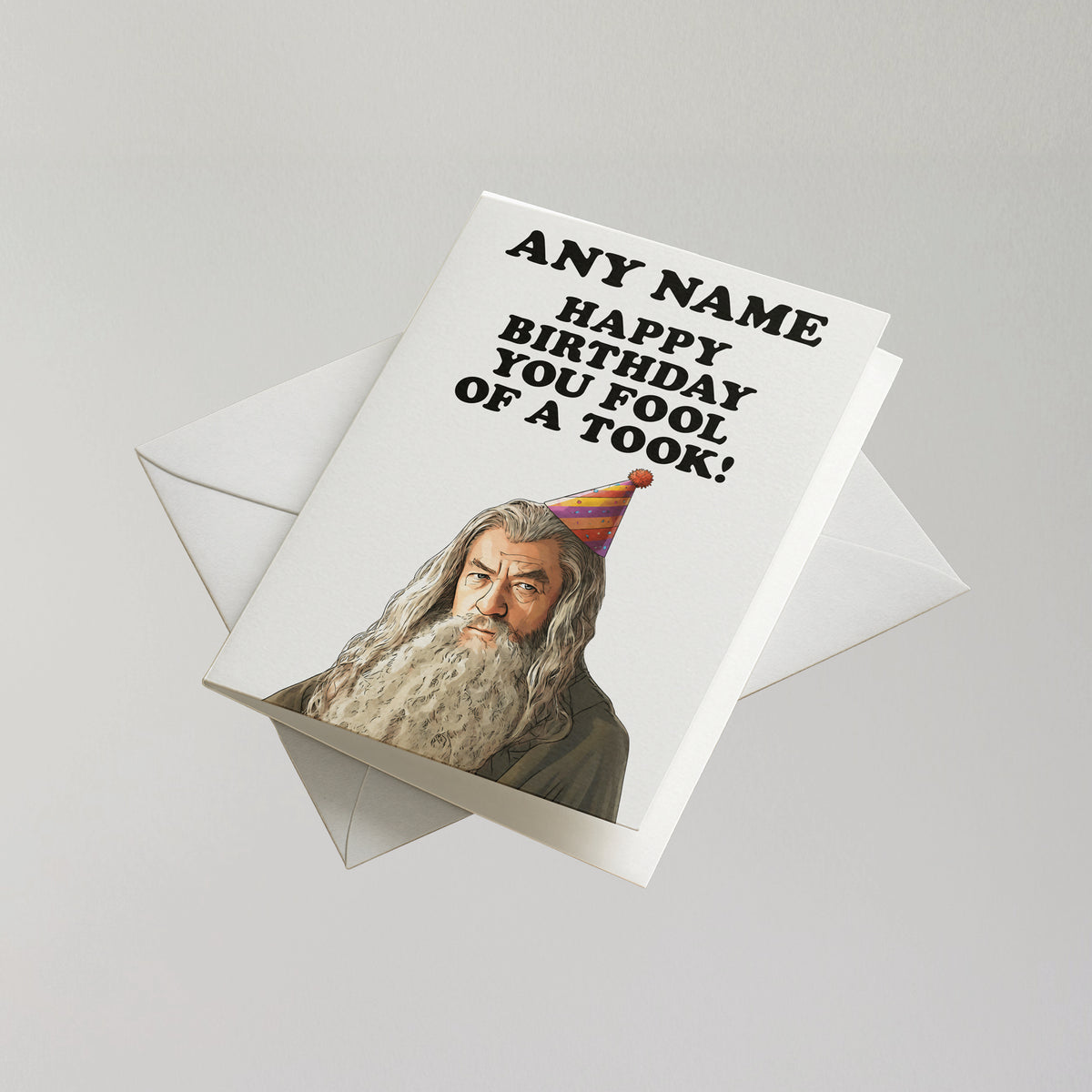 Funny Gandalf Personalised Birthday Card