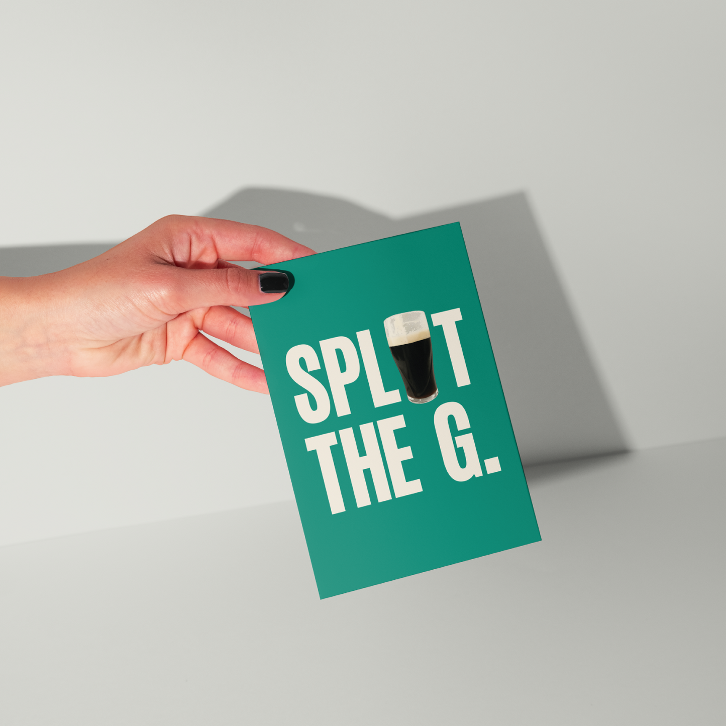 Funny Guinness Split The G Greeting Card