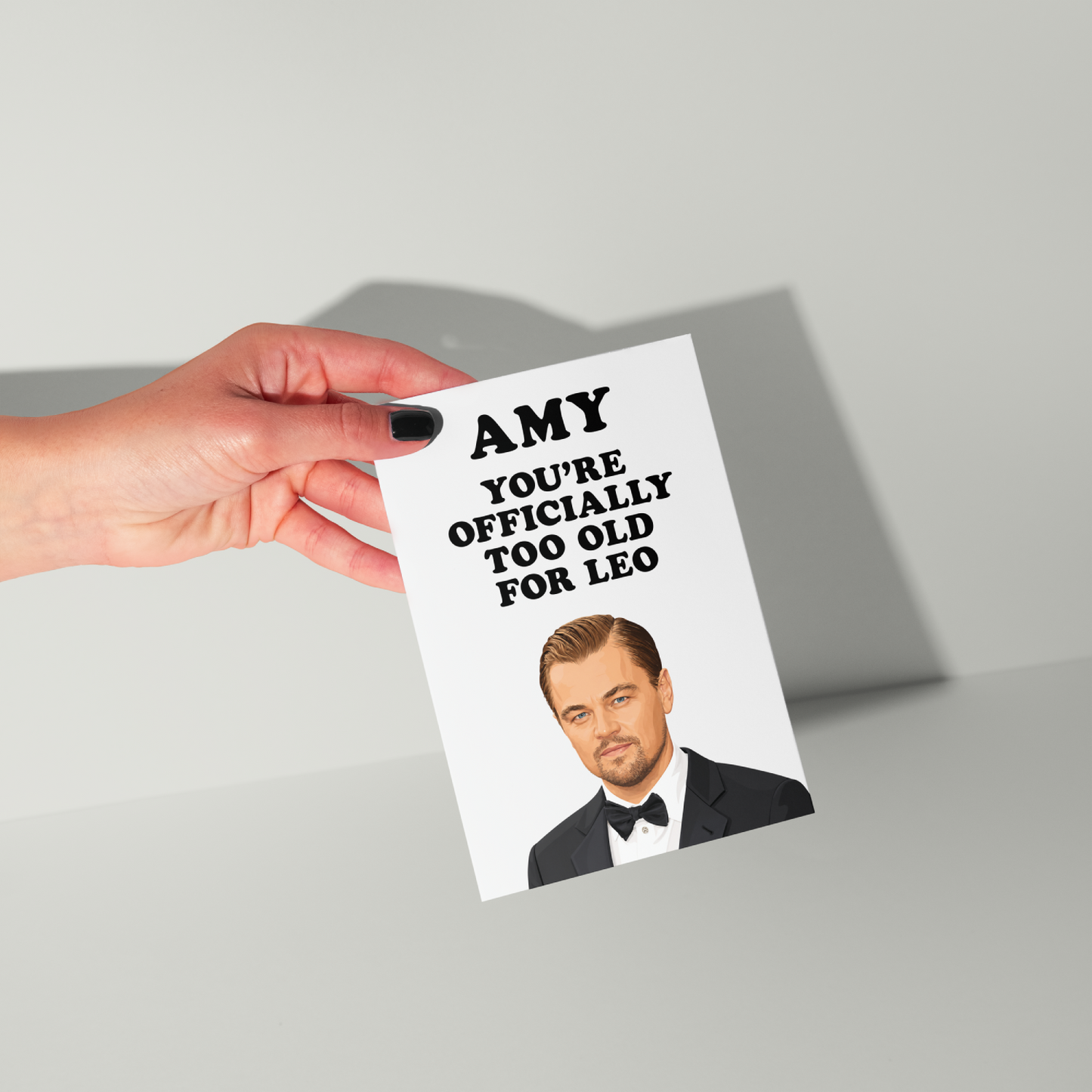Funny Leonardo DiCaprio Personalised Birthday Card