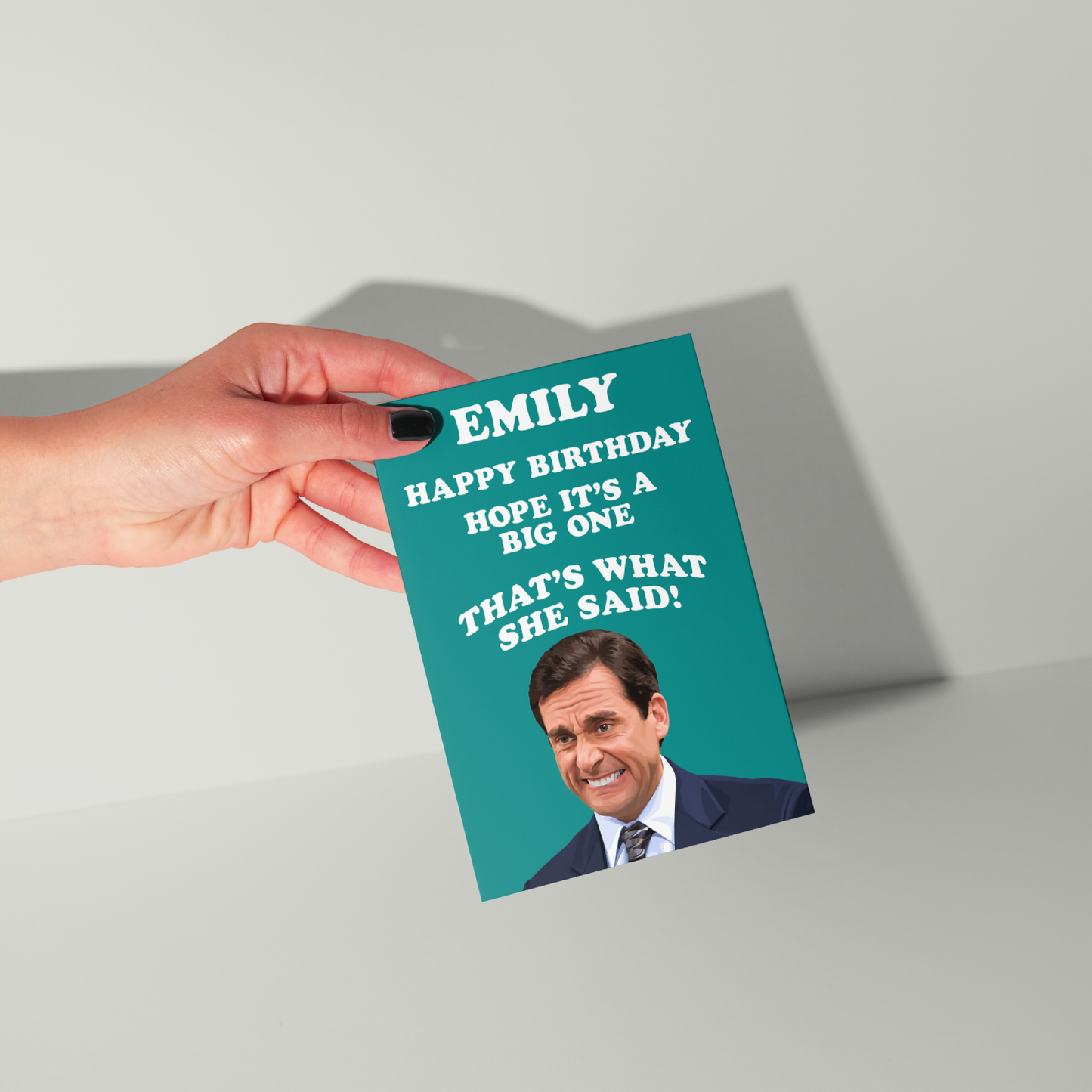 Funny Michael Scott Personalised Birthday Card