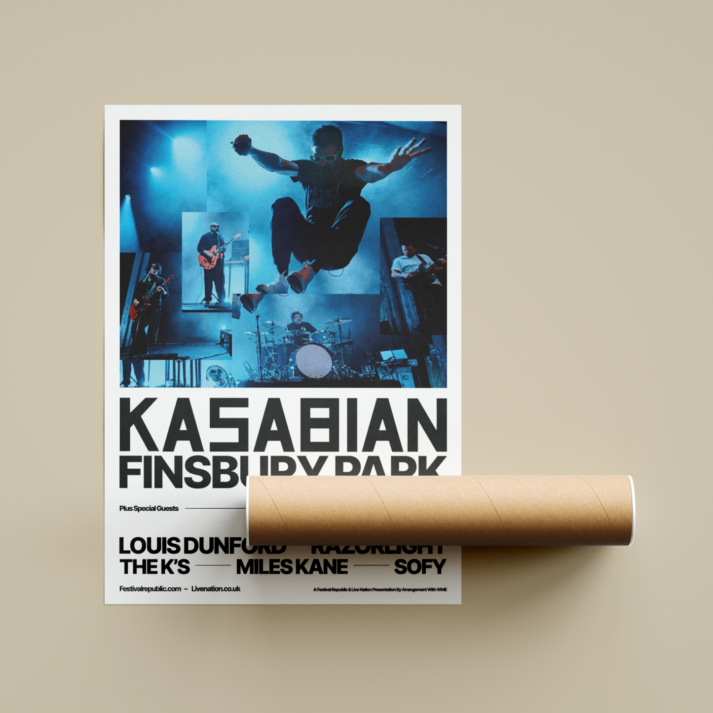 Kasabian Finsbury Park 2026 Tour Poster