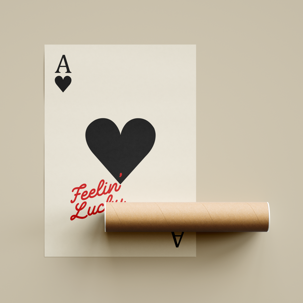 Lucky Playing Card Poster