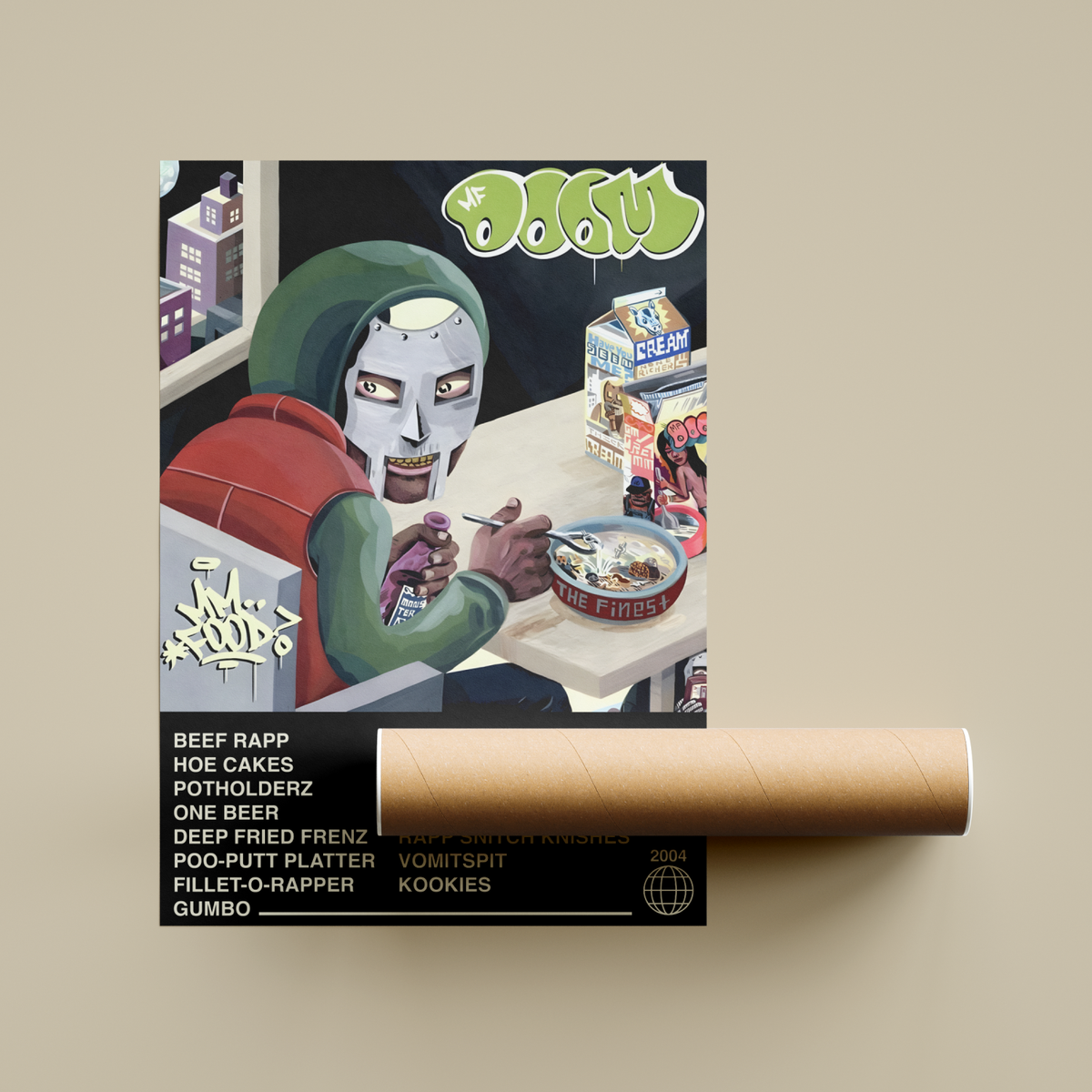 MF Doom Mm.. Food Album Poster