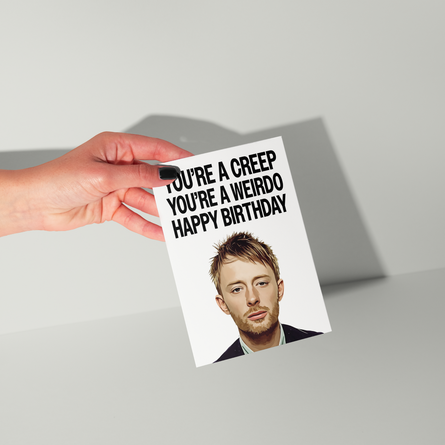 Funny Thom Yorke Birthday Card
