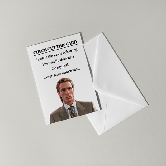 American Psycho Birthday Card