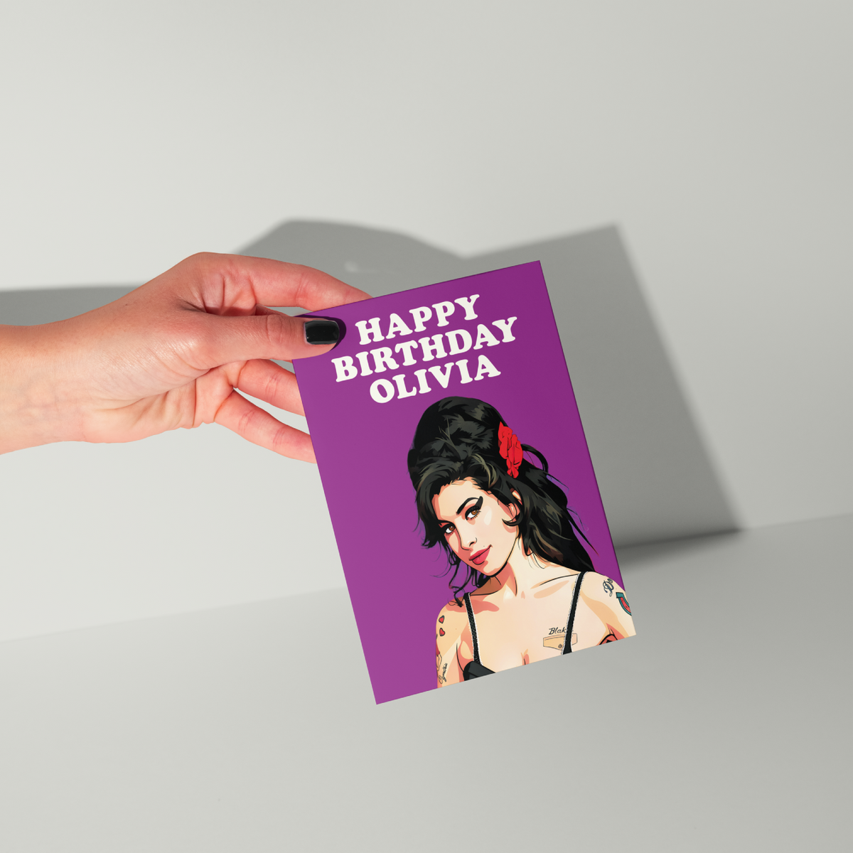 Amy Winehouse Personalised Birthday Card