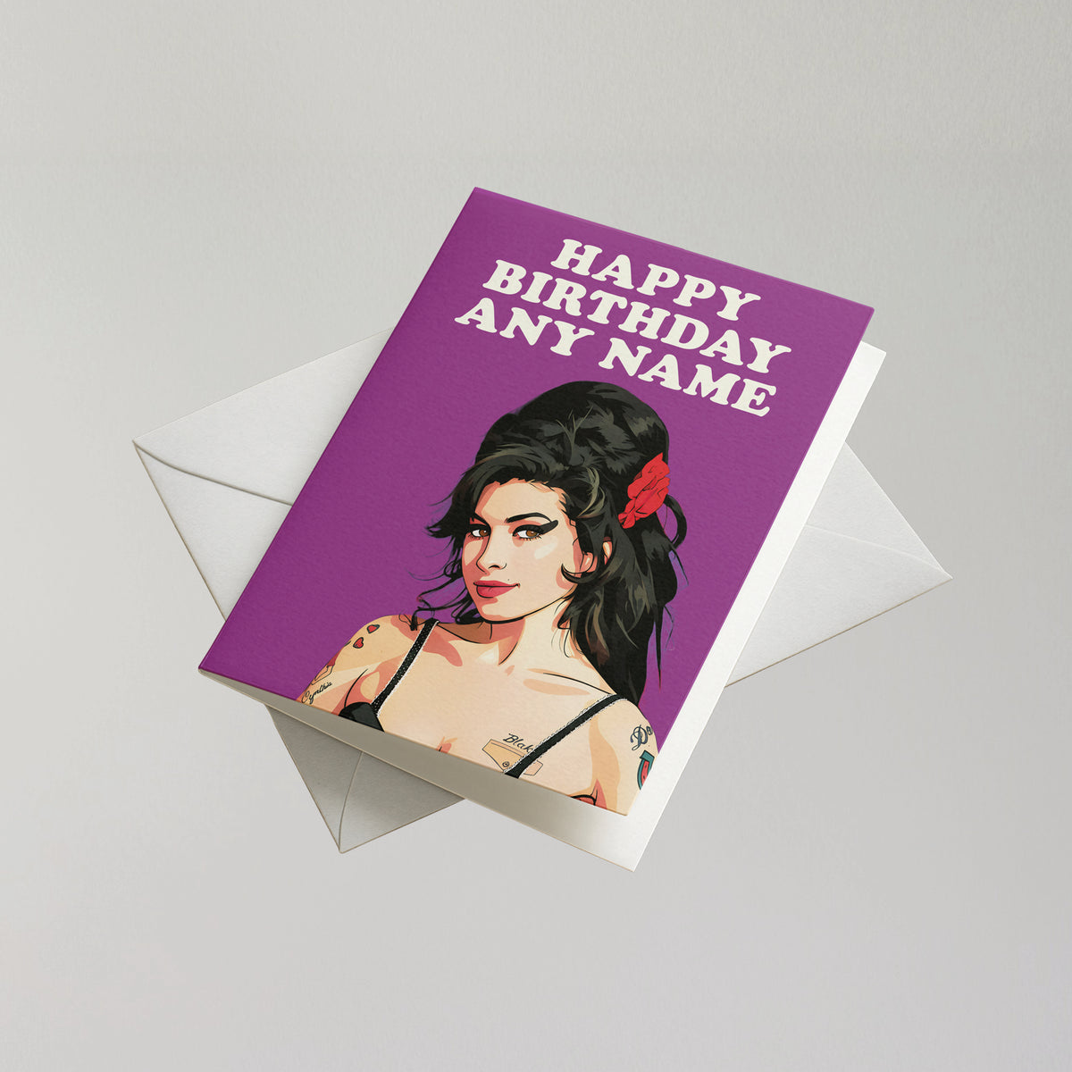 Amy Winehouse Personalised Birthday Card