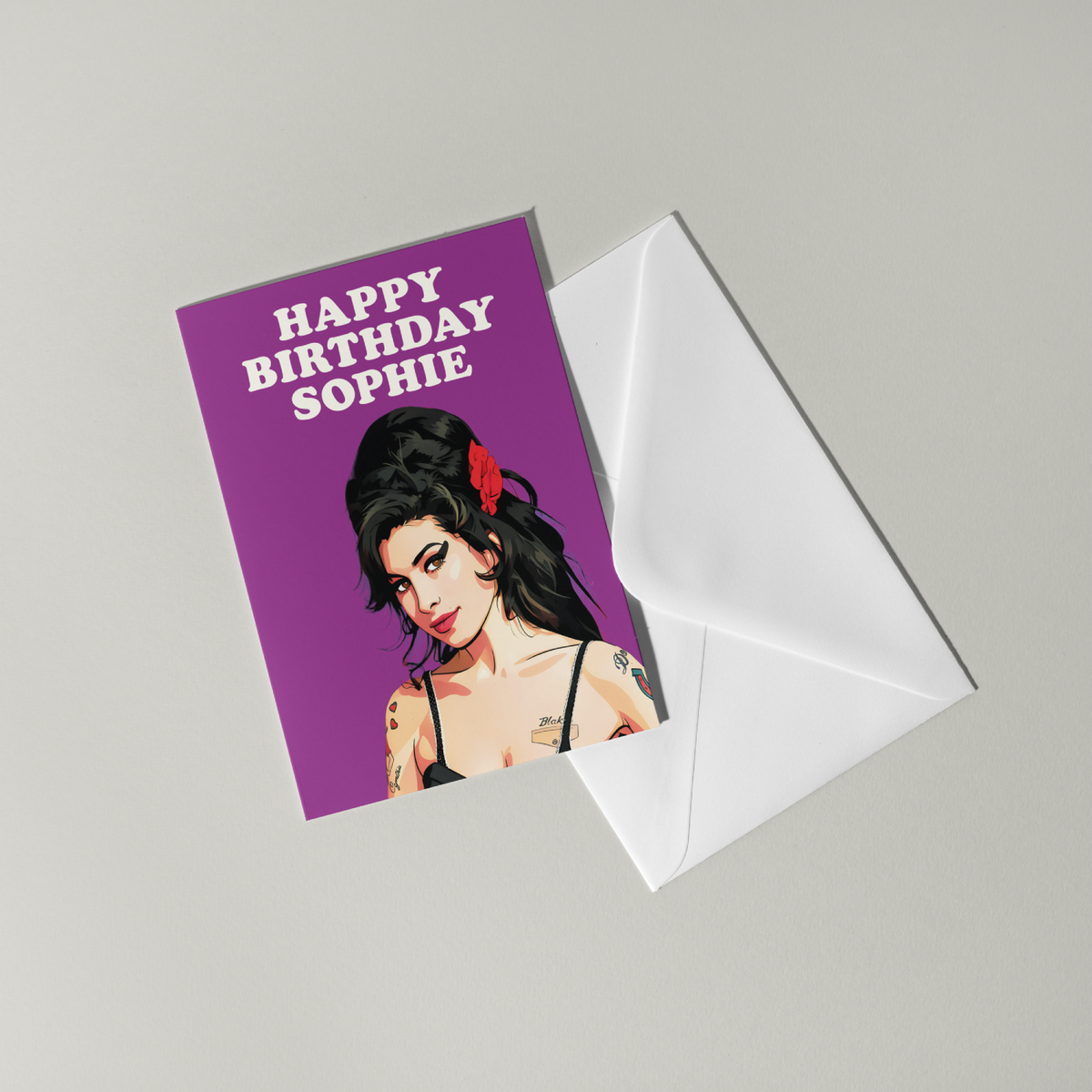 Amy Winehouse Personalised Birthday Card