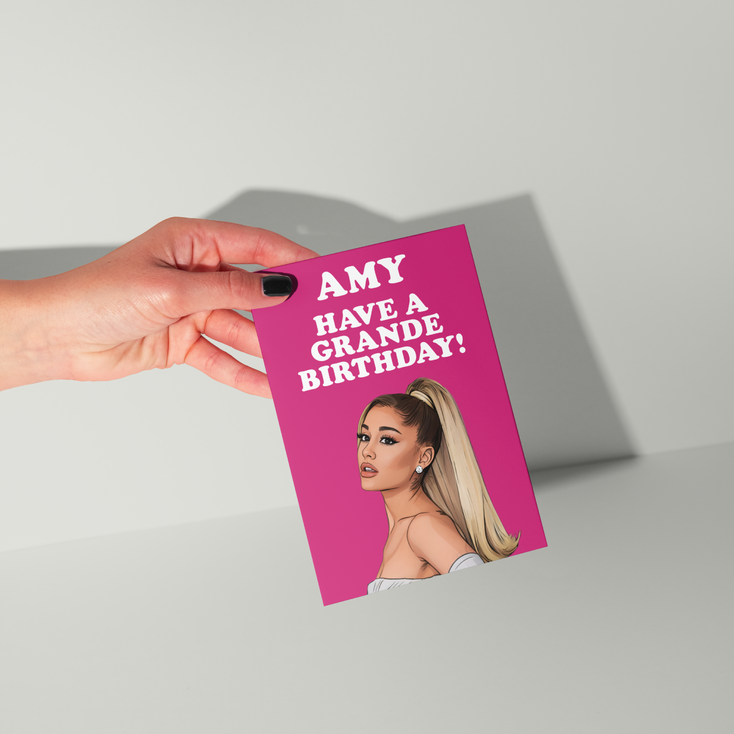 Funny Ariana Grande Personalised Birthday Card