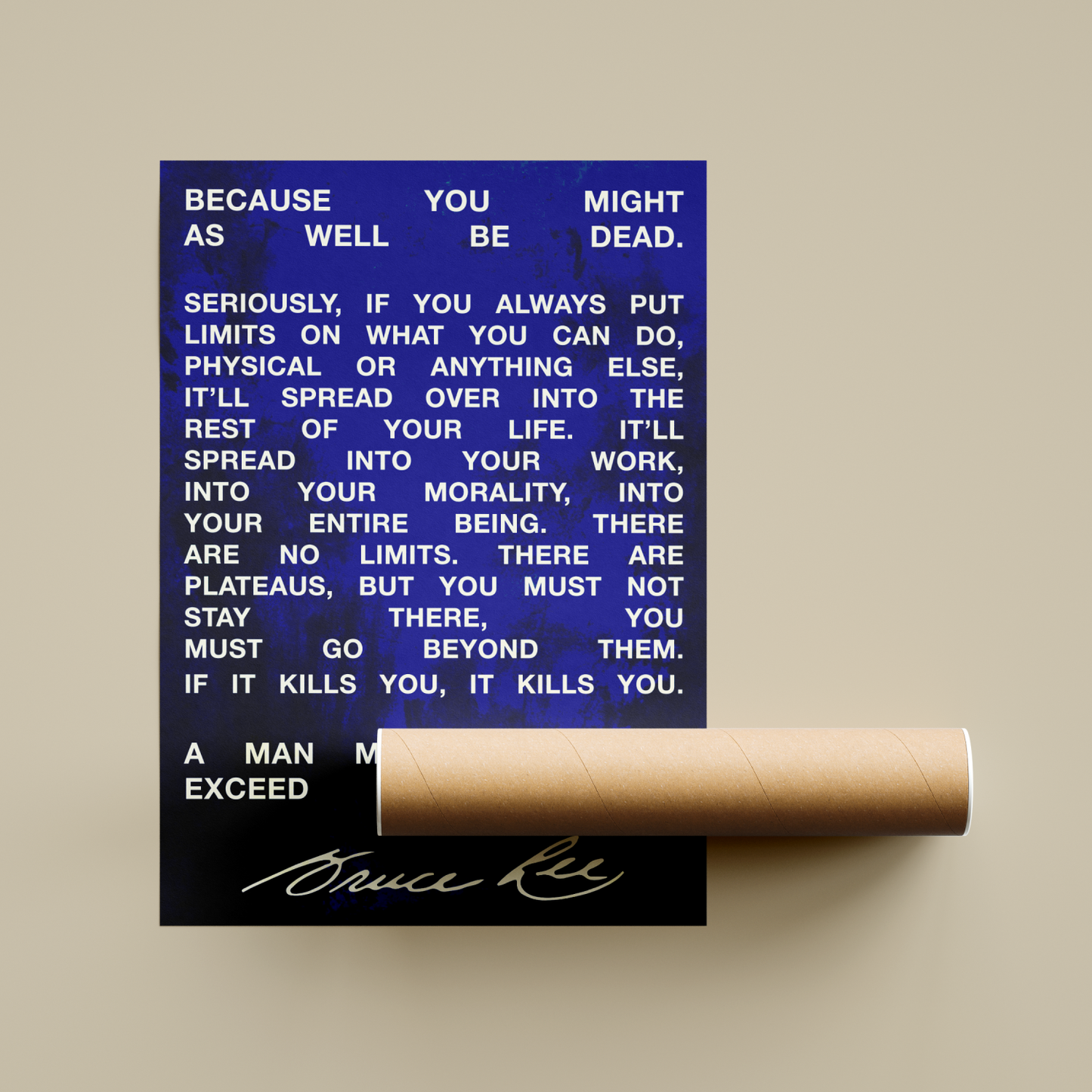 Bruce Lee Quote Poster