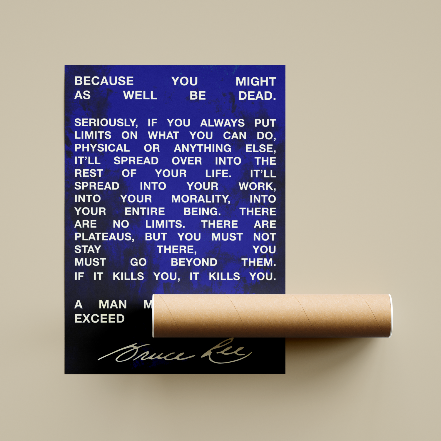 Bruce Lee Quote Poster