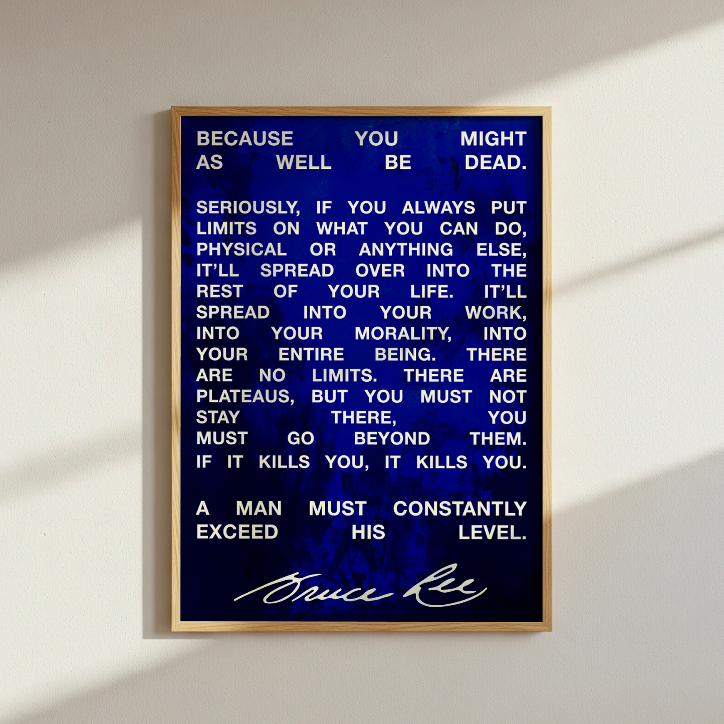 Bruce Lee Quote Poster
