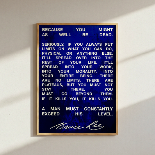 Bruce Lee Quote Poster