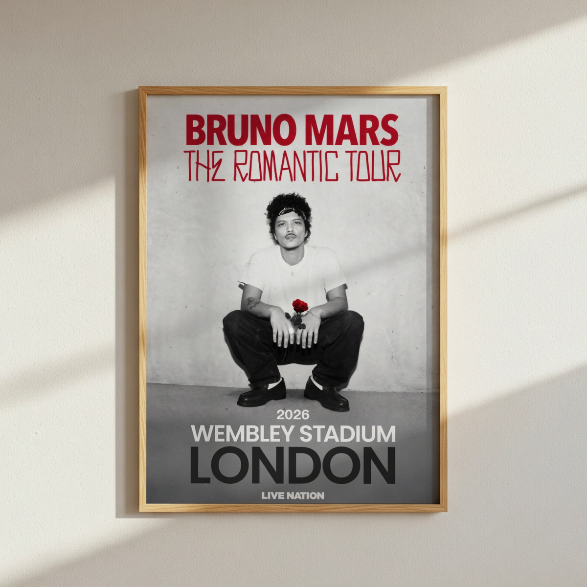 Bruno Mars The Romantic Tour Poster
