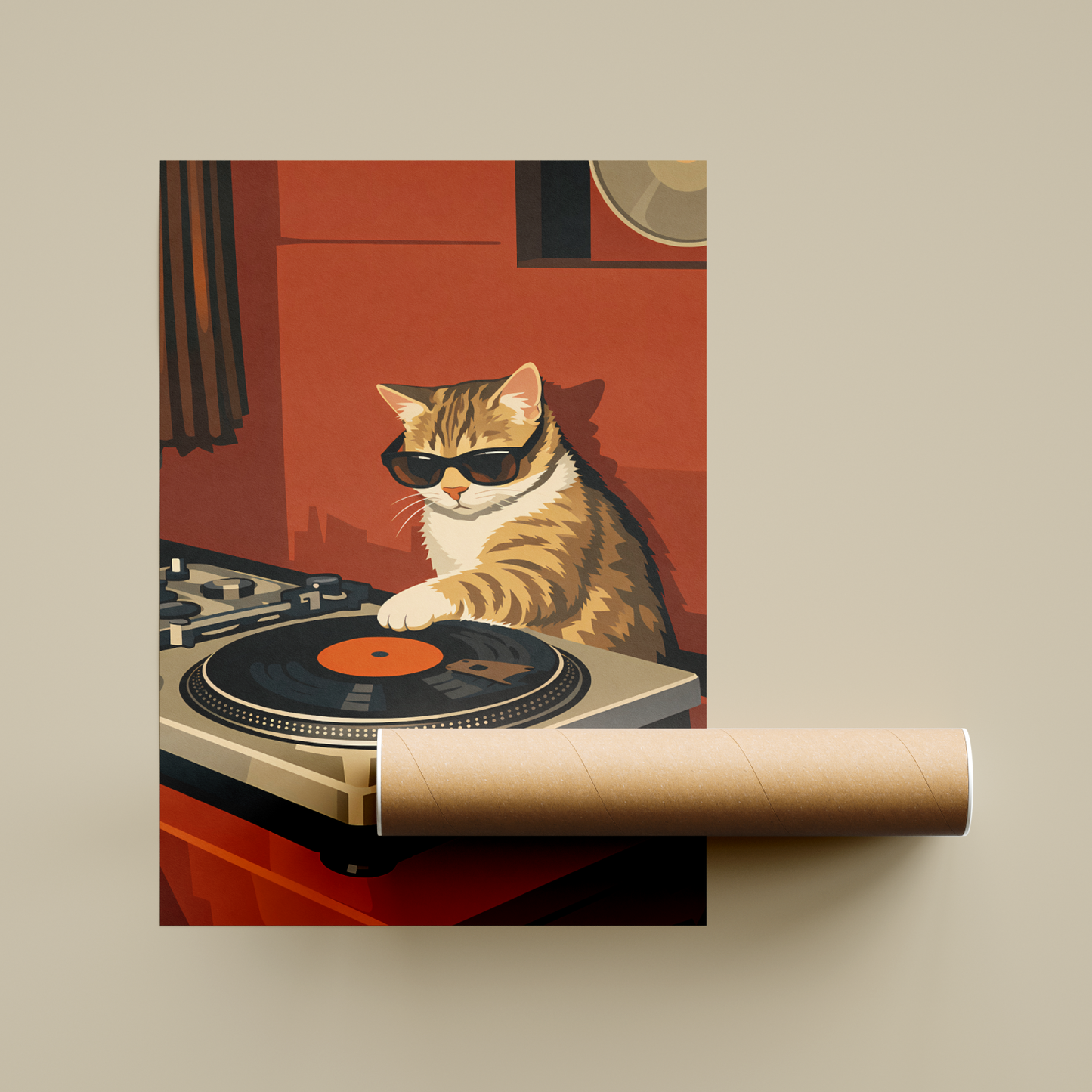 Cool Cat DJ Poster