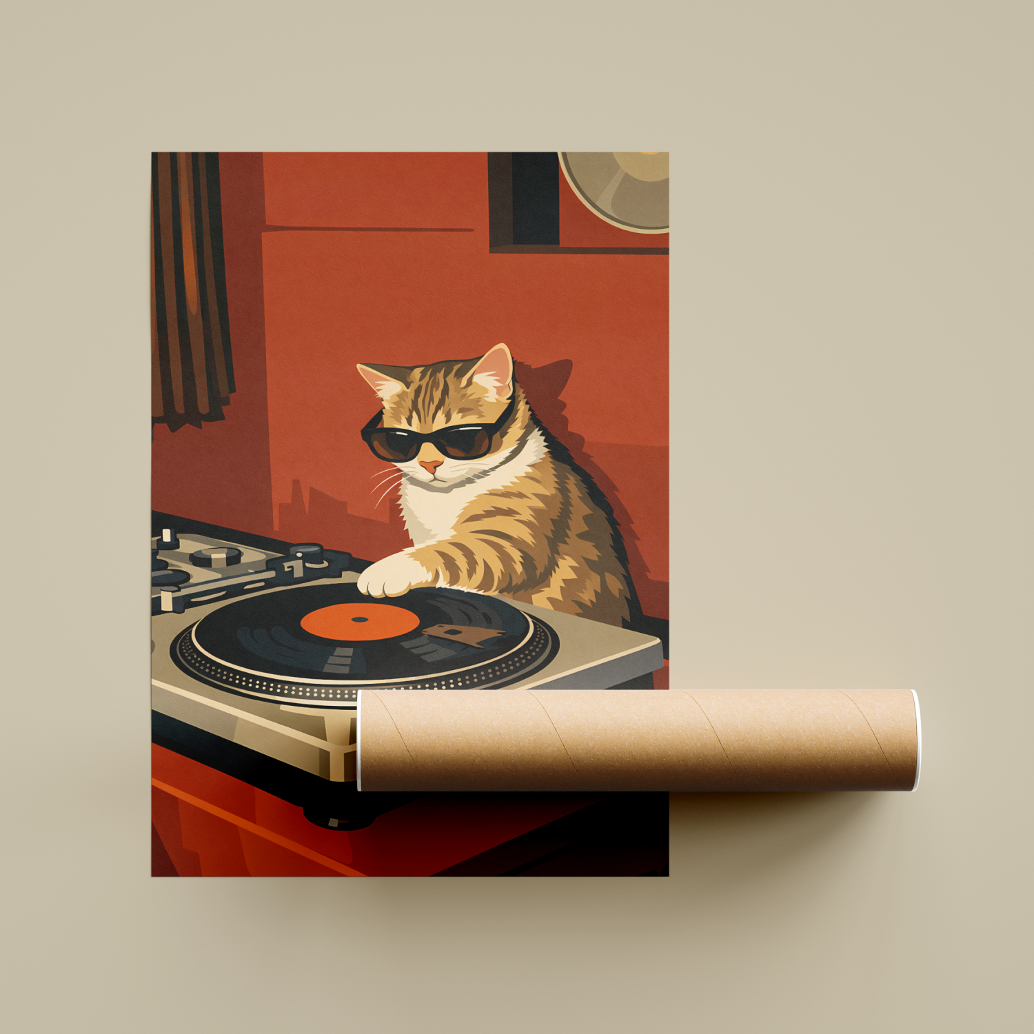 Cool Cat DJ Poster