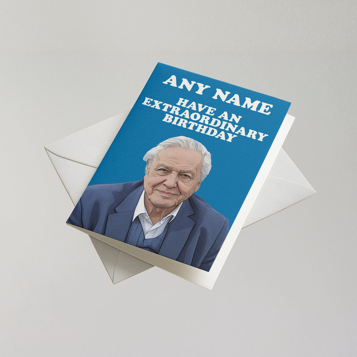 David Attenborough Personalised Birthday Card