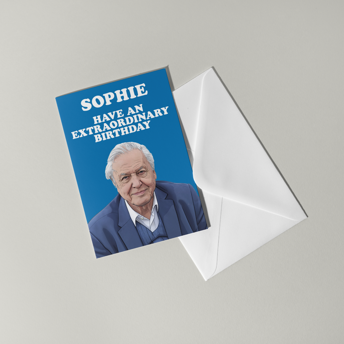 David Attenborough Personalised Birthday Card