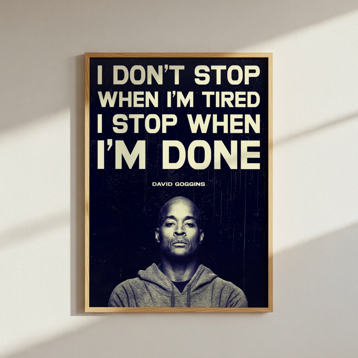 David Goggins Quote Poster