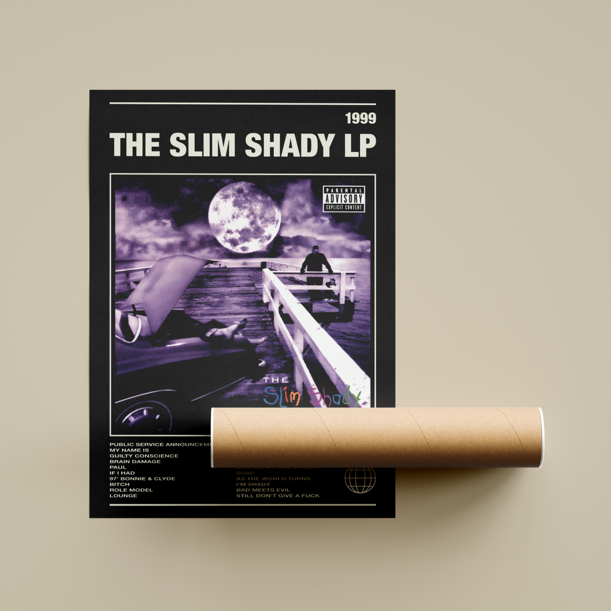 Eminem The Slim Shady LP Album Poster