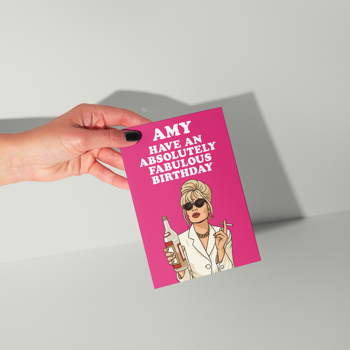 Funny Absolutely Fabulous Personalised Birthday Card