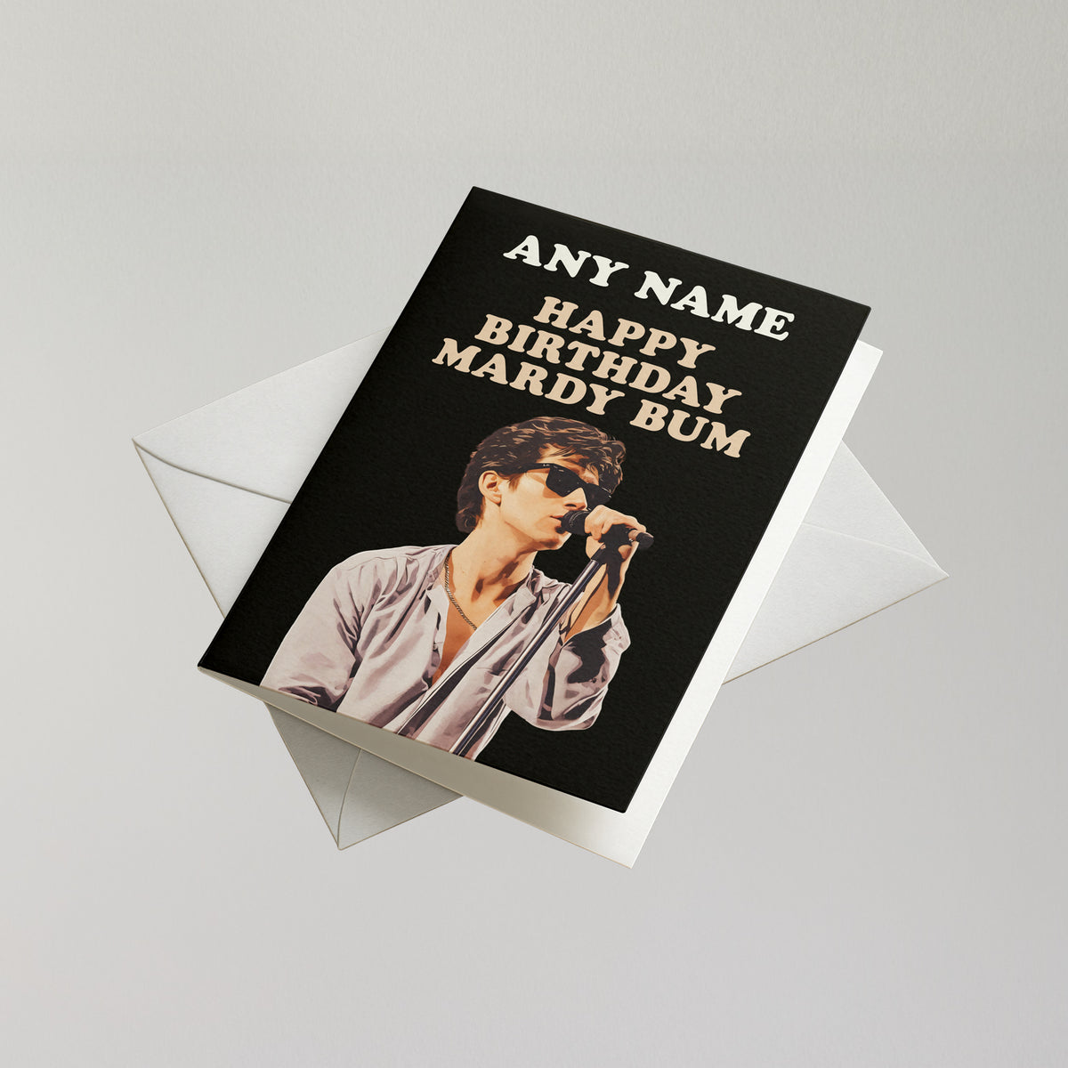 Funny Alex Turner Personalised Birthday Card