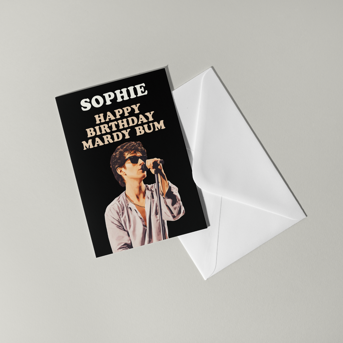 Funny Alex Turner Personalised Birthday Card