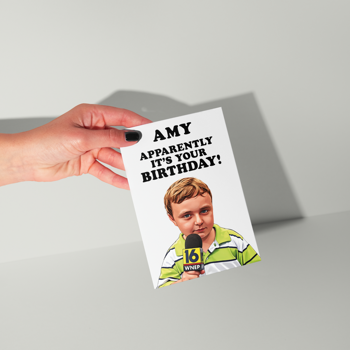 Funny Apparently Kid Personalised Birthday Card