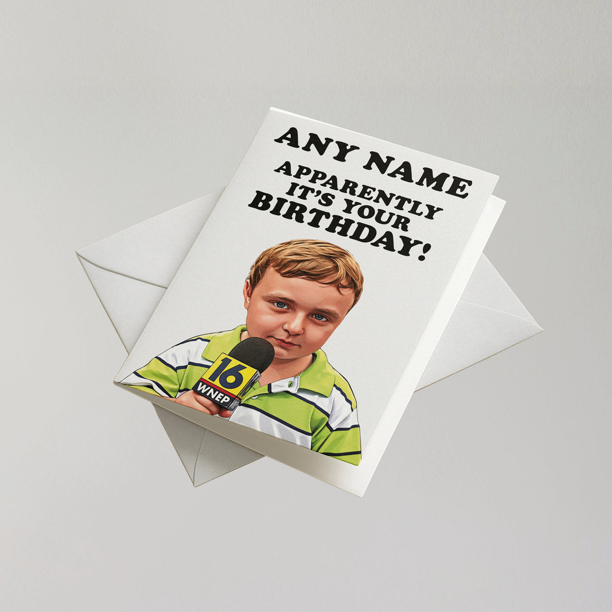 Funny Apparently Kid Personalised Birthday Card