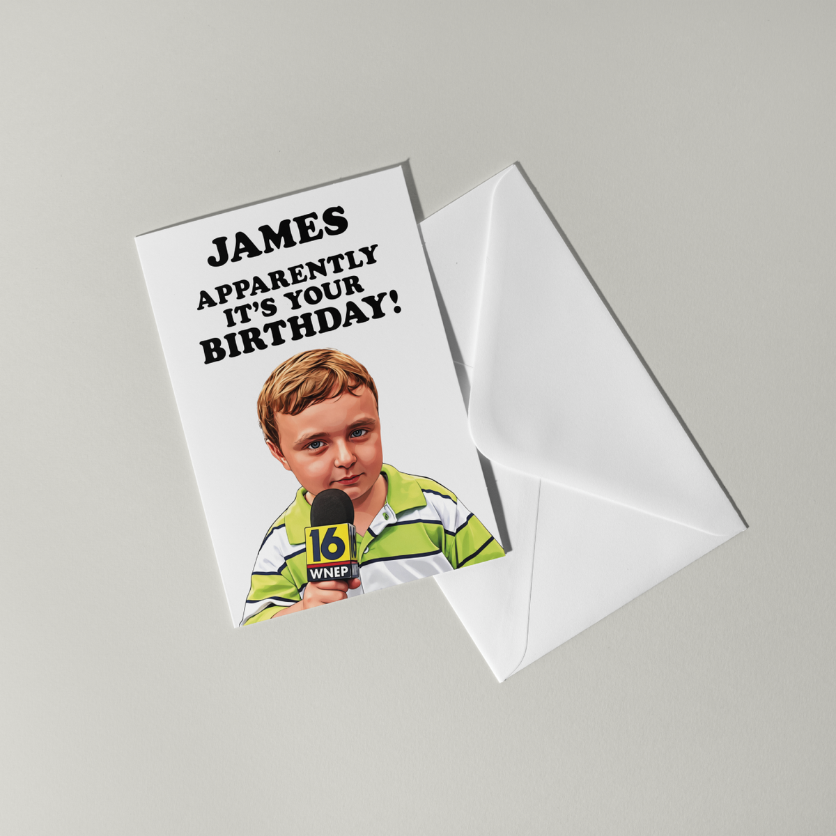 Funny Apparently Kid Personalised Birthday Card