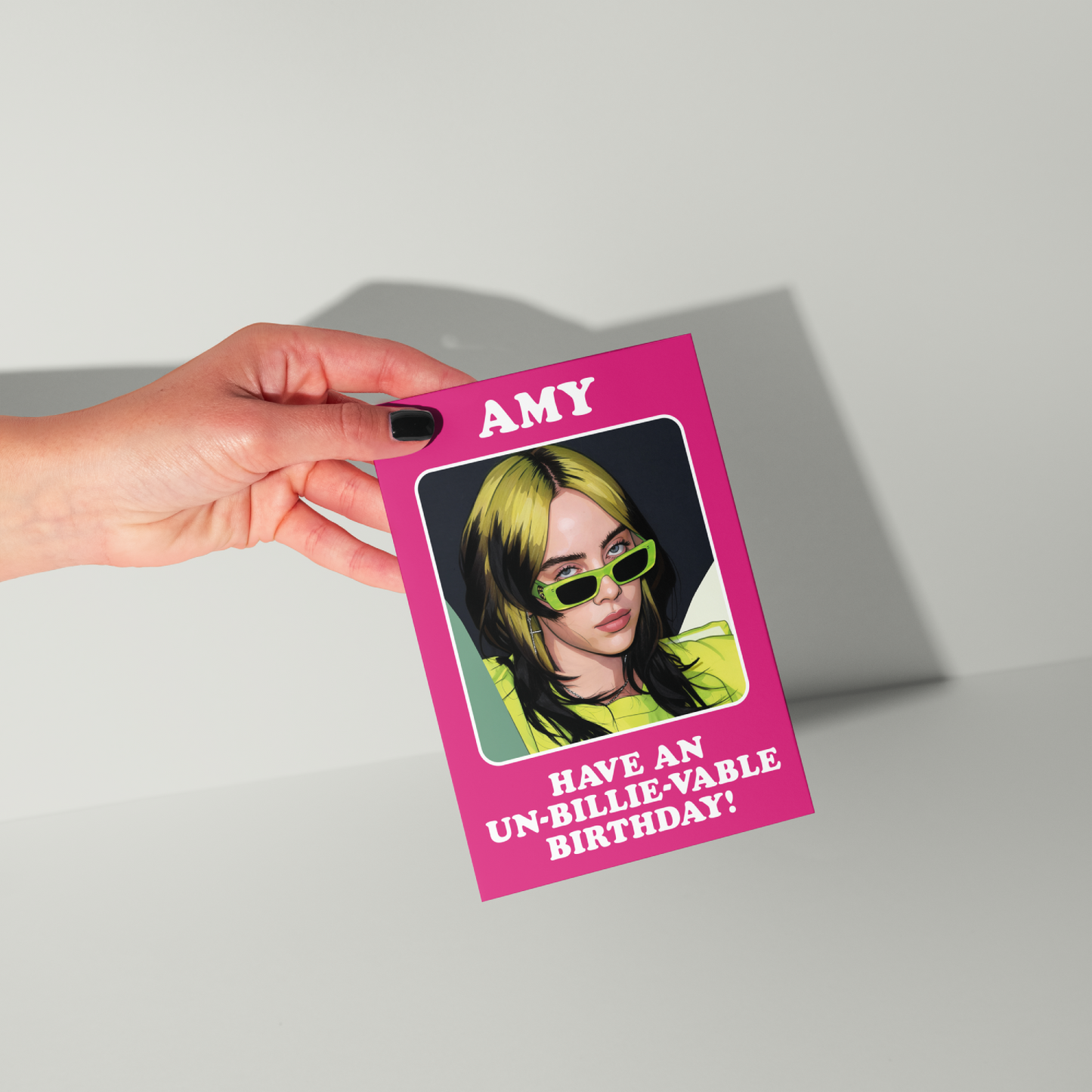 Funny Billie Eilish Personalised Birthday Card