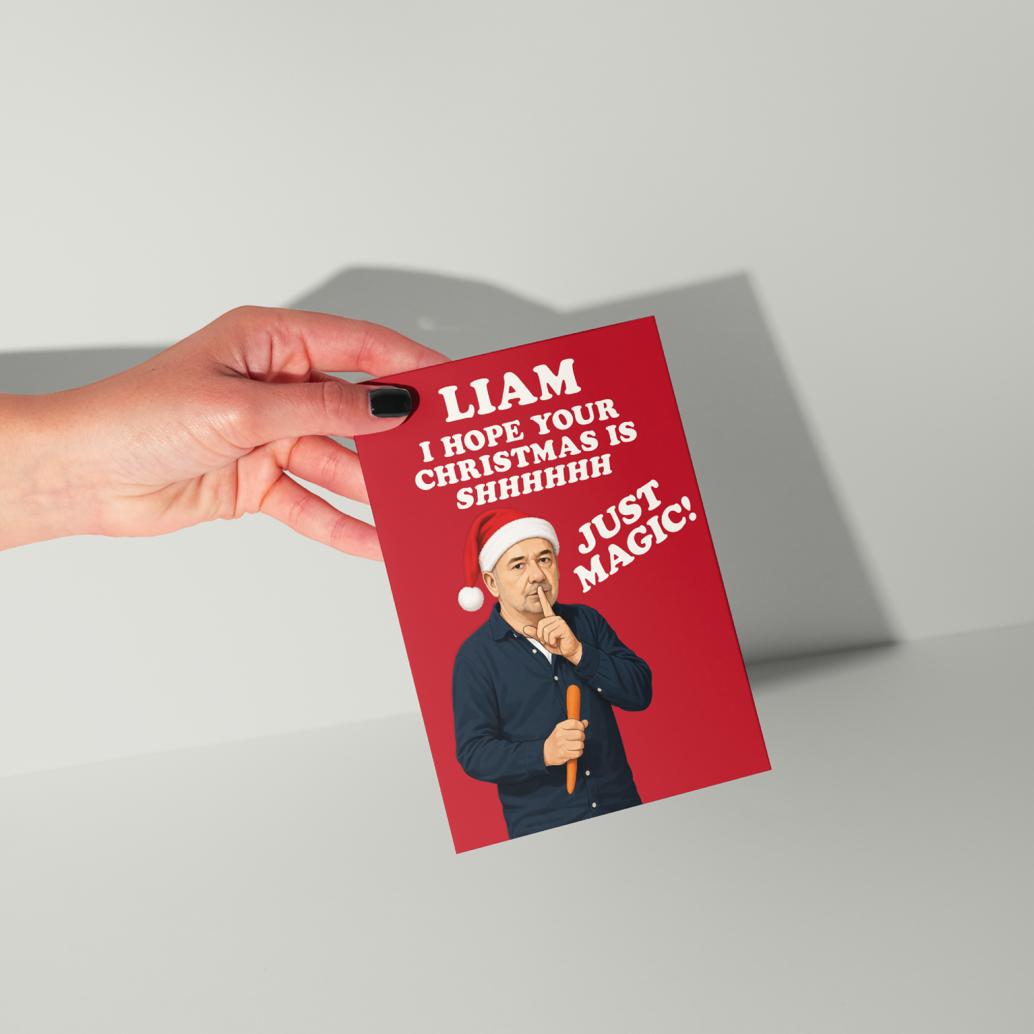 Funny Bob Mortimer Personalised Christmas Card