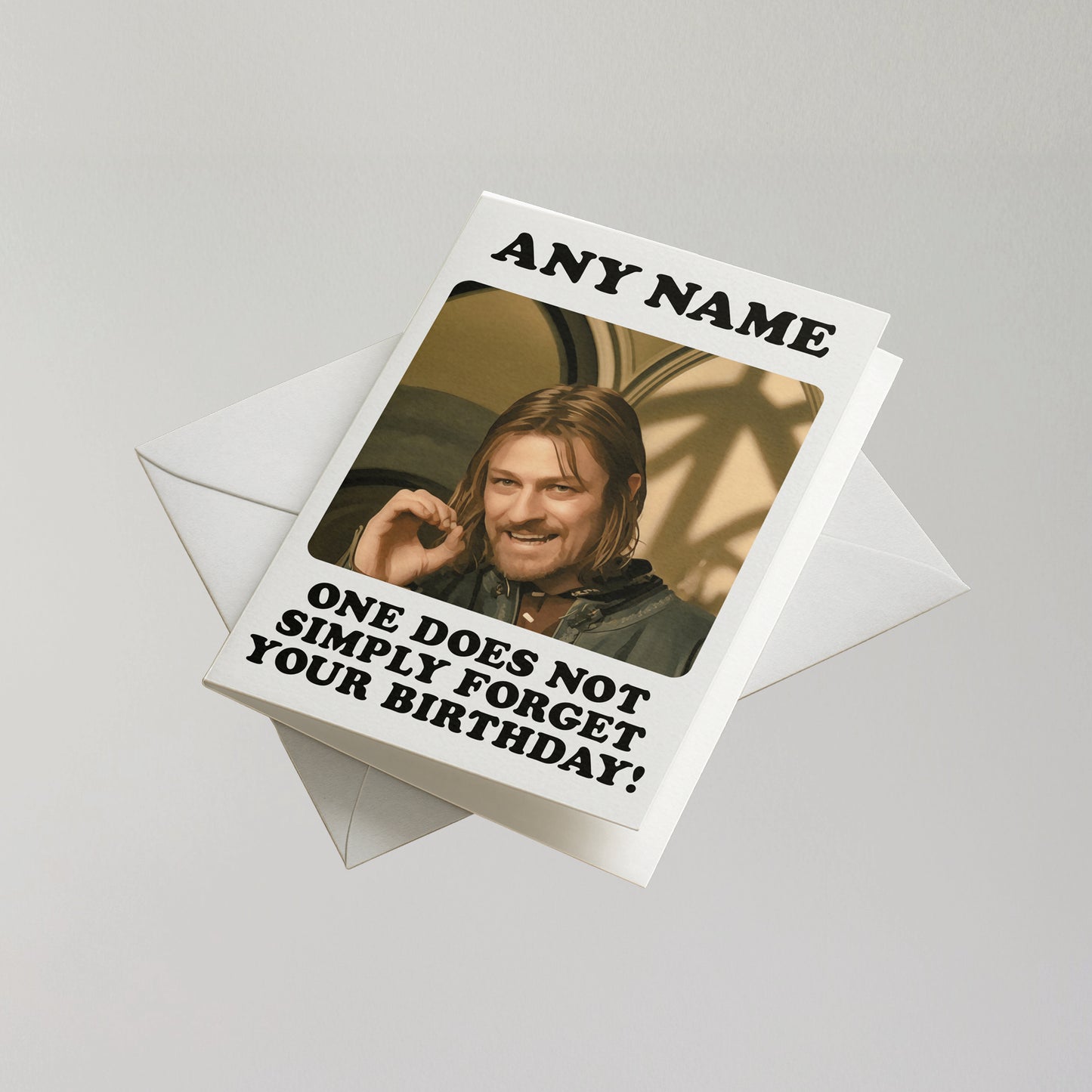 Funny Boromir Lord Of The Rings Personalised Birthday Card