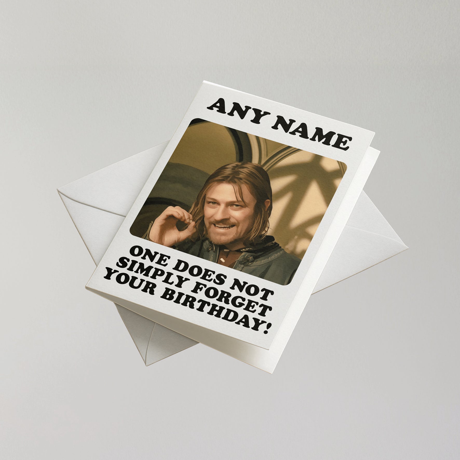Funny Boromir Lord Of The Rings Personalised Birthday Card