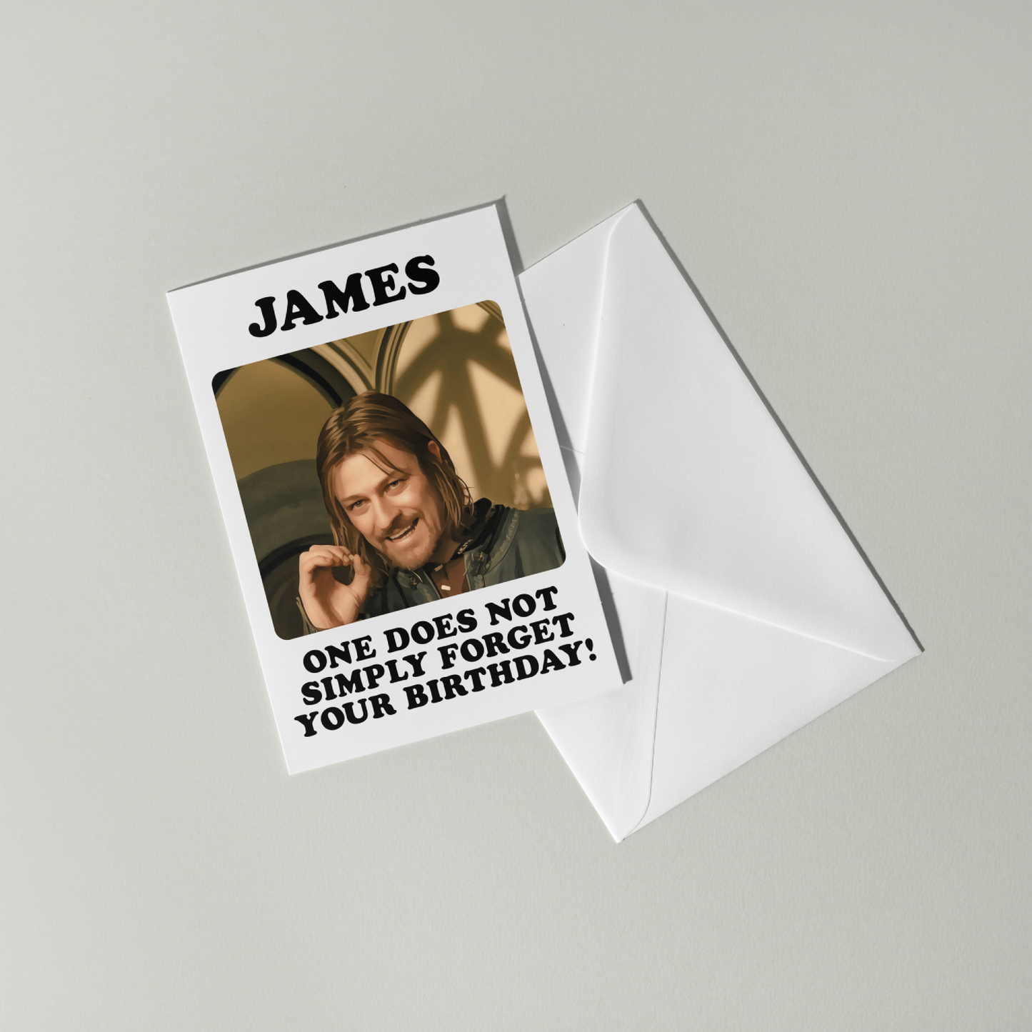 Funny Boromir Lord Of The Rings Personalised Birthday Card