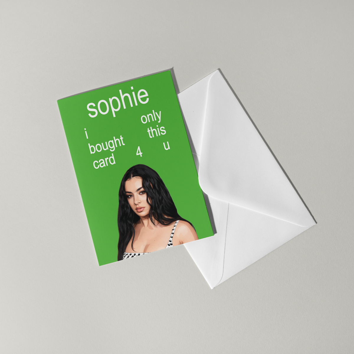 Funny Charli XCX Personalised Birthday Card