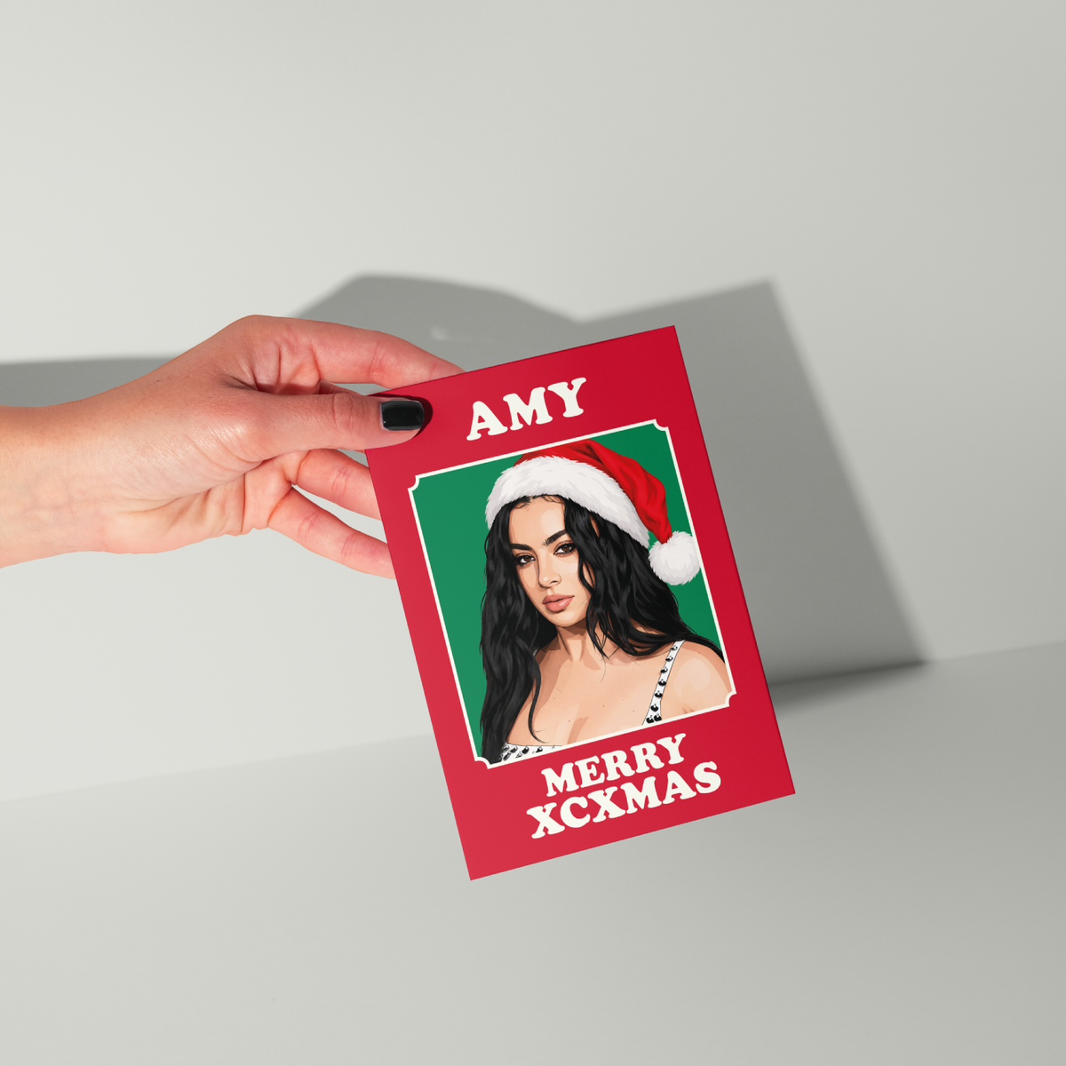 Funny Charli XCX Personalised Christmas Card