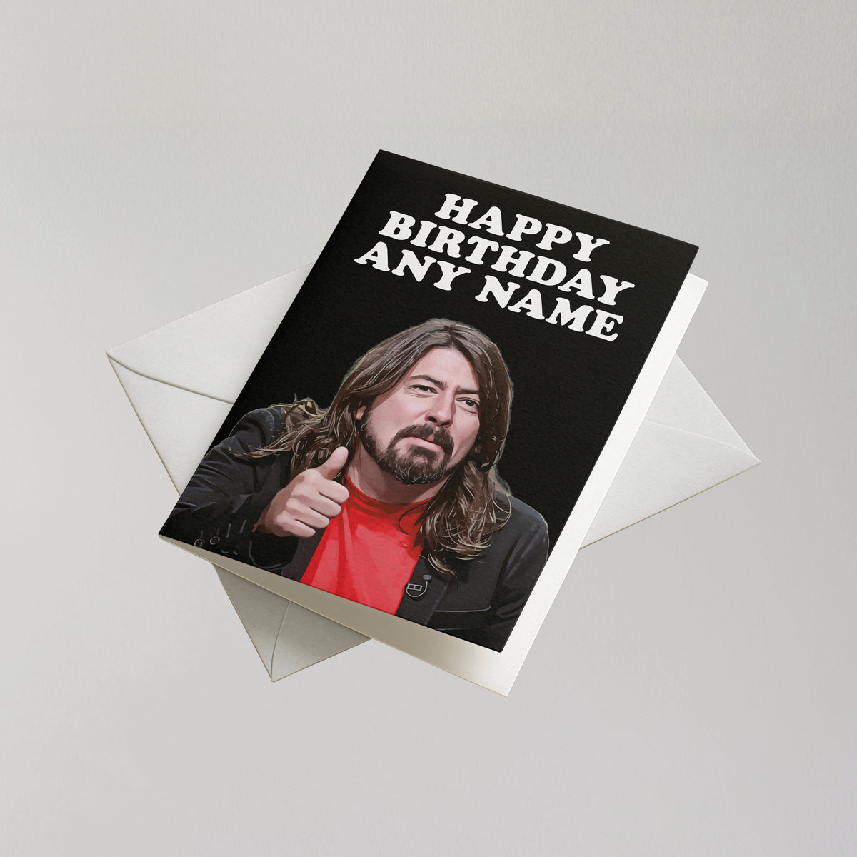 Funny Dave Grohl Personalised Birthday Card