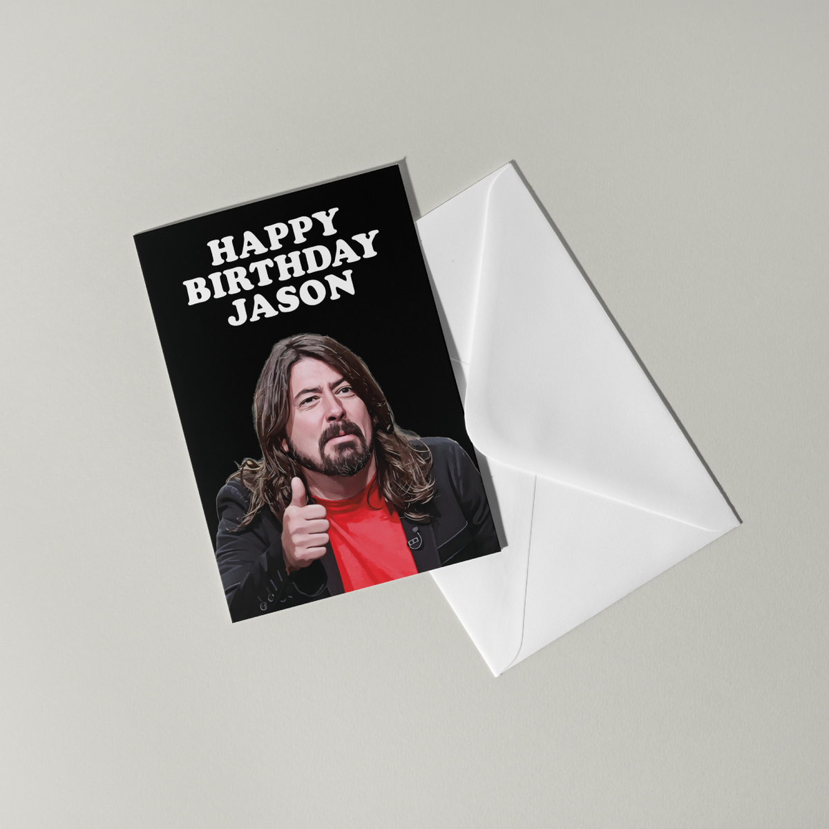 Funny Dave Grohl Personalised Birthday Card