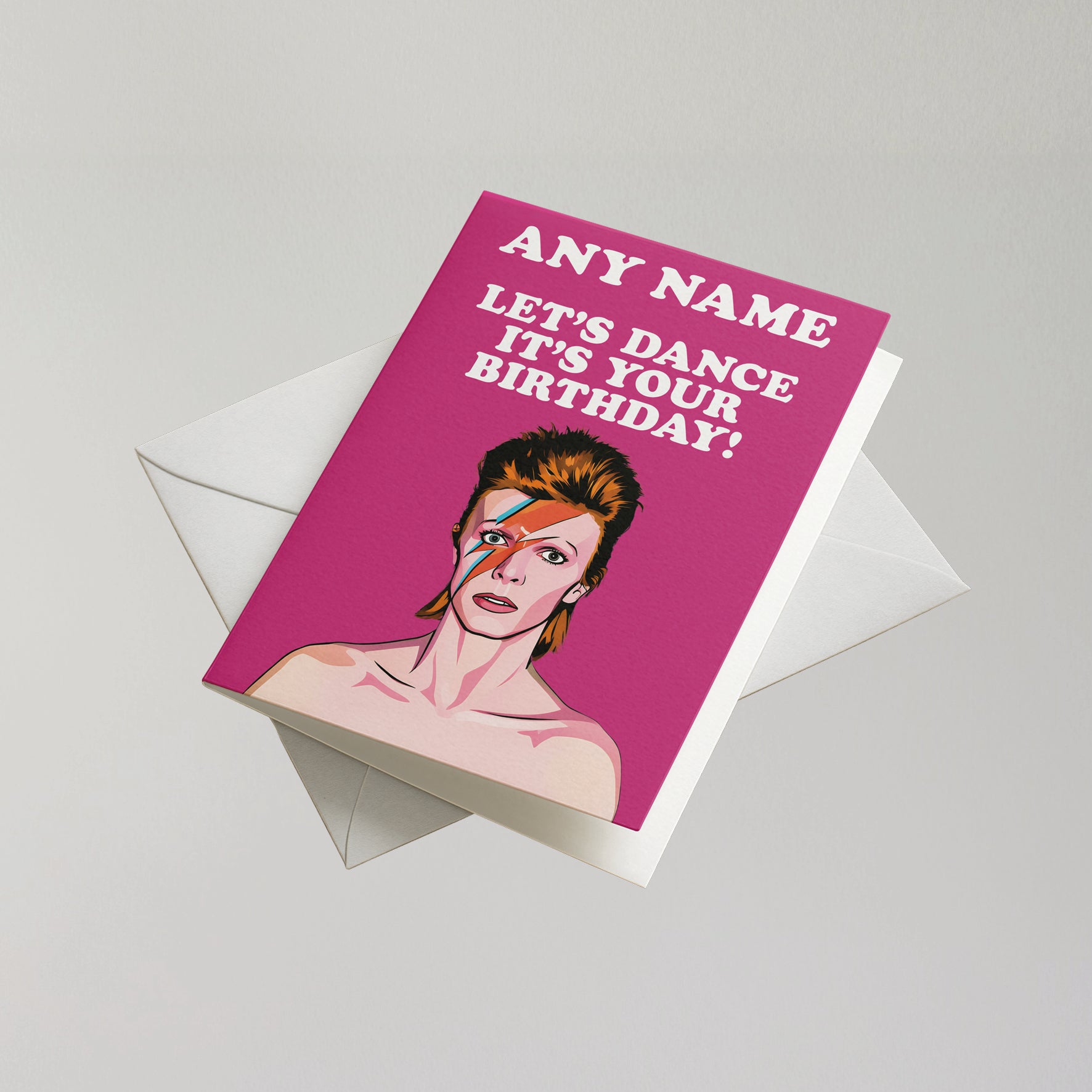 Funny David Bowie Personalised Birthday Card