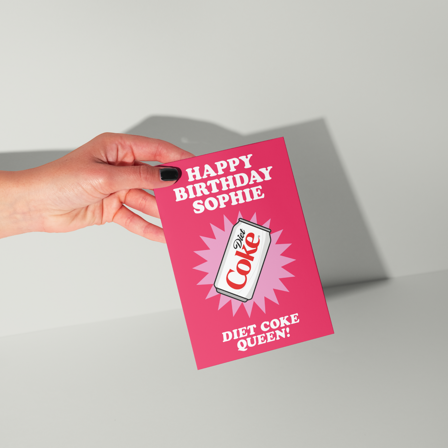 Funny Diet Coke Personalised Birthday Card