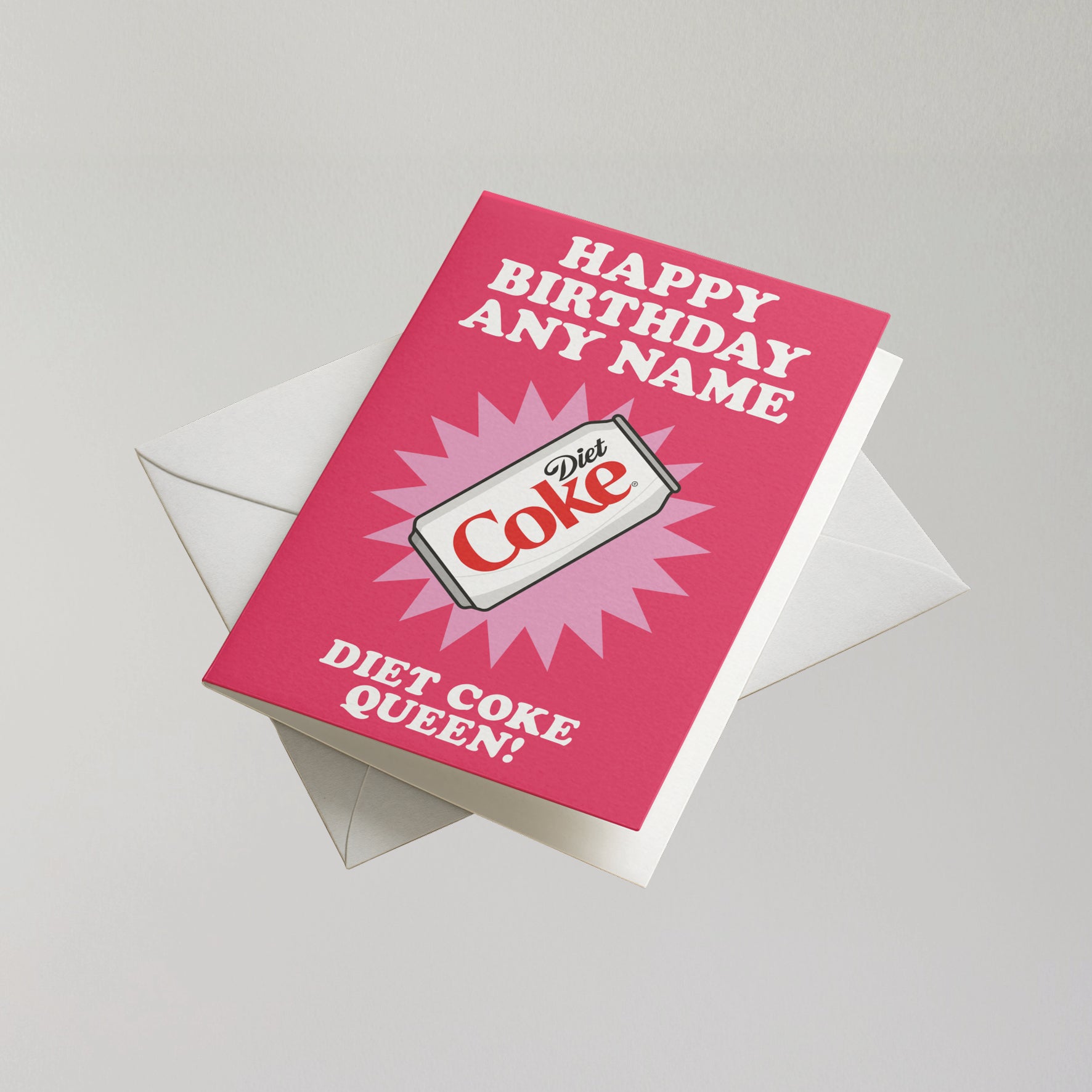 Funny Diet Coke Personalised Birthday Card