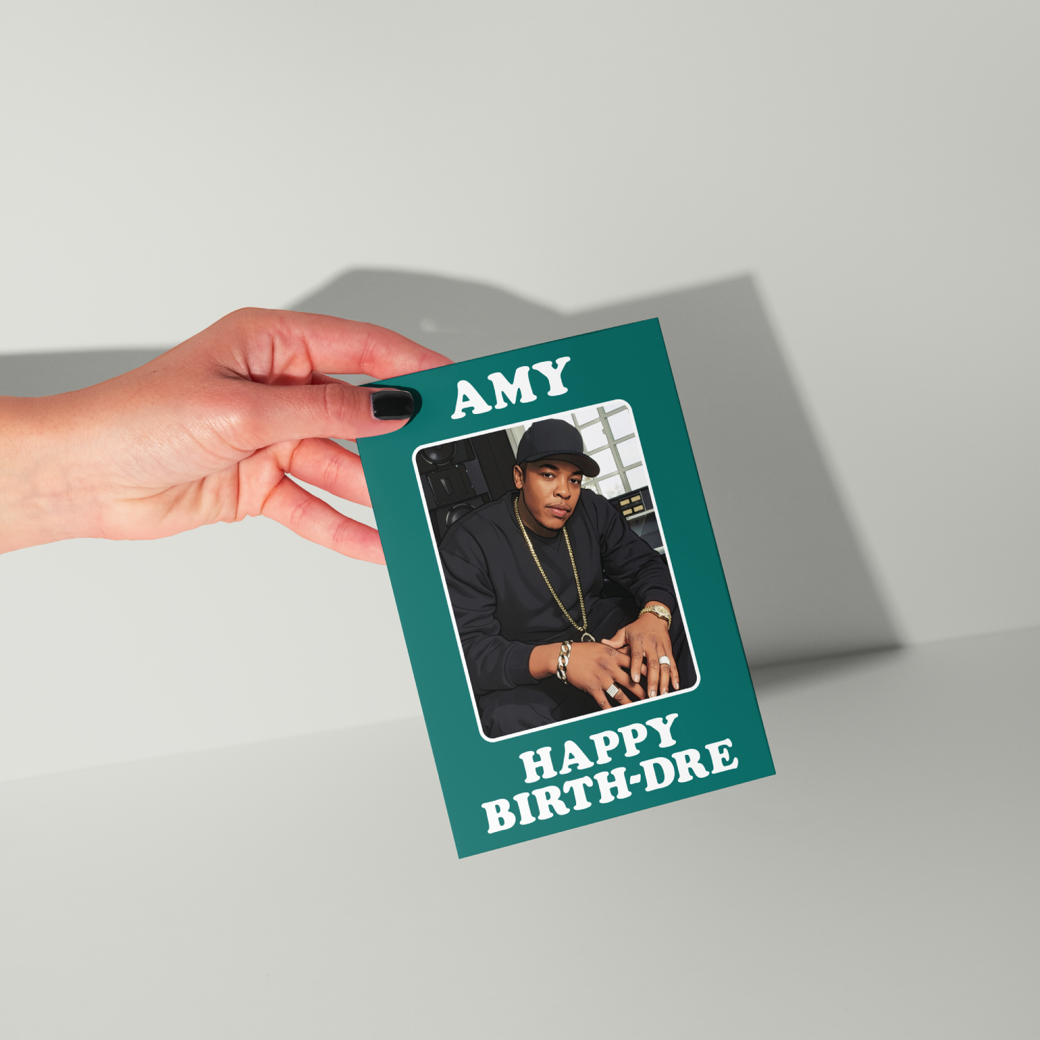 Funny Dr Dre Personalised Birthday Card