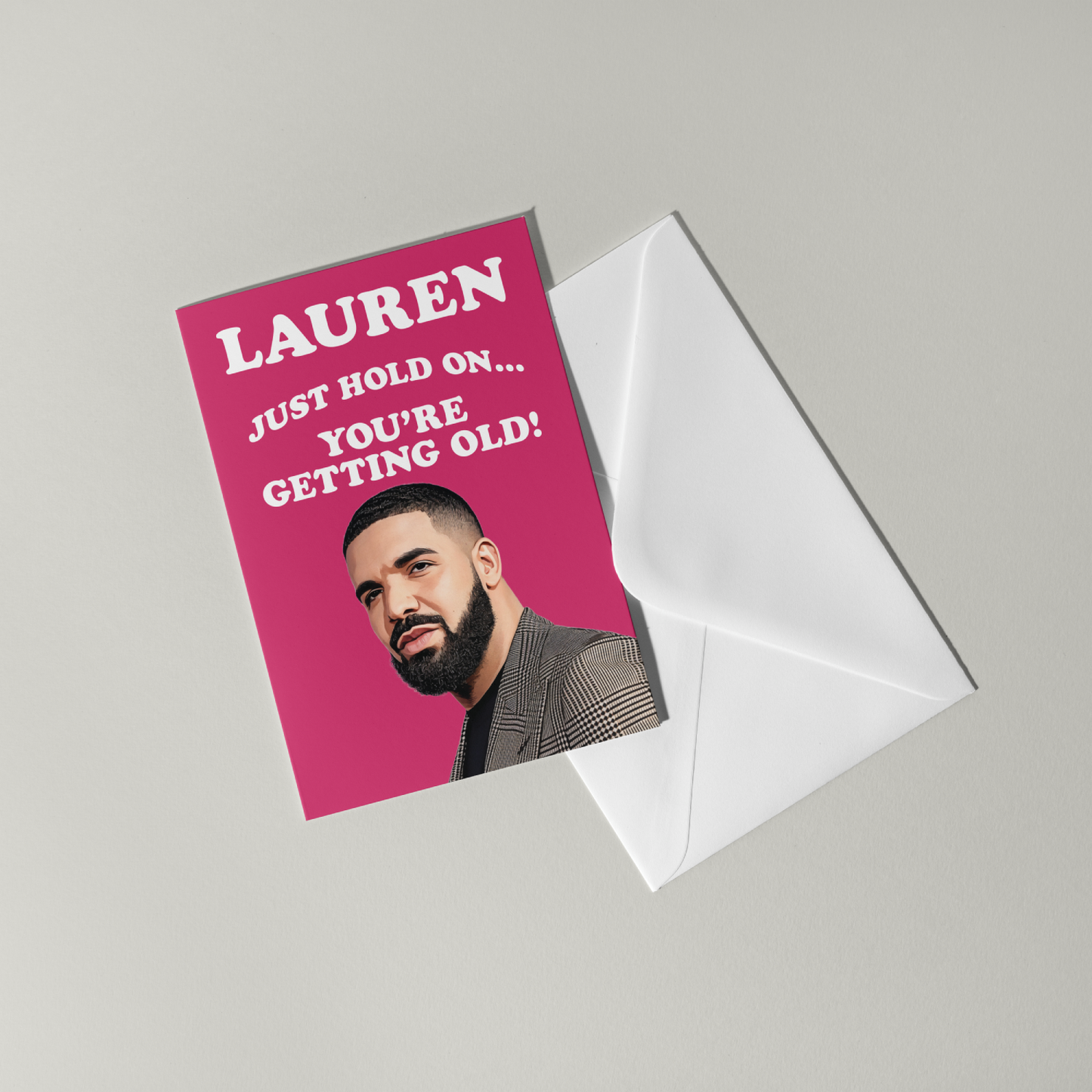 Funny Drake Personalised Birthday Card