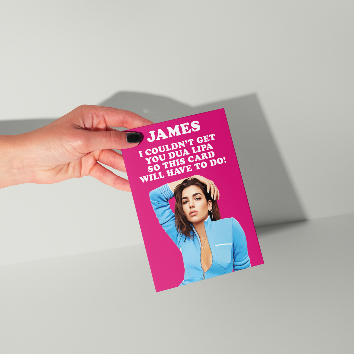 Funny Dua Lipa Personalised Birthday Card