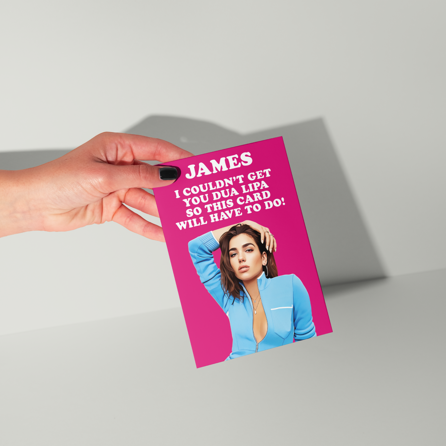 Funny Dua Lipa Personalised Birthday Card